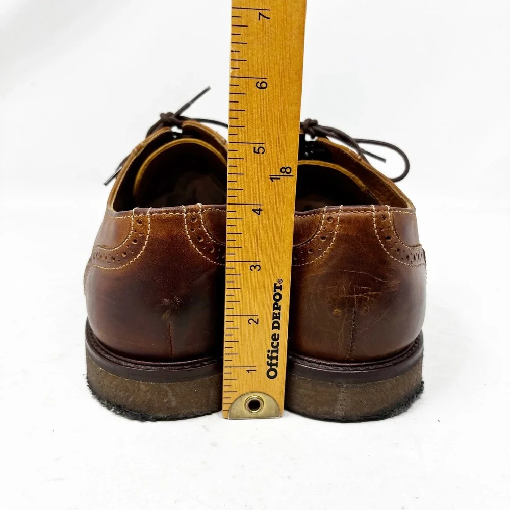 Johnston & Murphy Mens Brown‎ Leather Wingtip Oxford Dress Shoes Size 12M